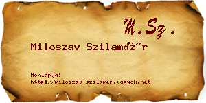 Miloszav Szilamér névjegykártya